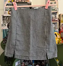 Black and White Gingham Skirt