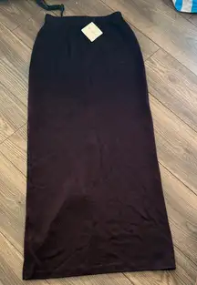 St. John wool knit Dark Purple Pencil Skirt size 6 NWT