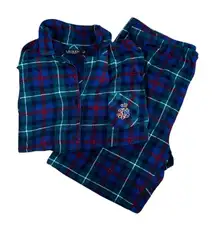 Lauren Ralph Lauren Green Plaid Fleece Pajama Set Sz XL