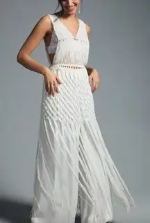 ANTHROPOLOGIE Crochet Fringe Beaded Tunic‎ NWT One Size