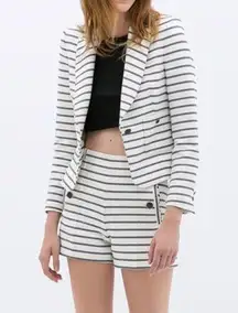 ZARA  Two-piece Sets Striped Blazer and Suit Short Set