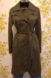 longline trench coat green size S