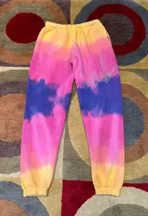 Made Blanks Sweatpants Tie-Dye Rhinestone Pockets Cropped Adult Unisex Size XS