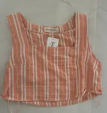 Linen Square Neck Line Tank Top