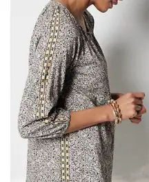 J. JILL Mixed-Print Floral Knit Peasant Top Shell Button I Cotton Modal I Sz 2X