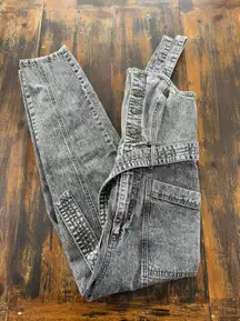 Acid Wash Black Jumpsuit 