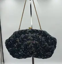 Richere Bag By‎ Walborg Hand Made in Japan BLUE Beaded VINTAGE