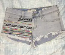 PacSun Low Rise Embroidered Denim Shorts