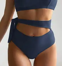 Tie Side Tummy Control High Waisted bikini bottom