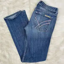 William Rast Belle Flare Snap Flap Pocket Stretch Denim Jeans Size 27