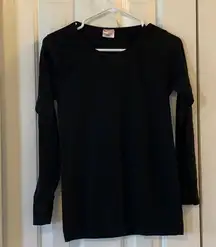 Rocky fitted black long sleeve top