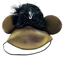 Disney  Parks Authentic Minnie Mouse Flapper New Years Metallic Hat Sequin Ears