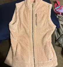 Calvin Klein Vest Women’s Pink Faux Fur Zip Small