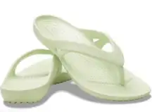 Crocs NWT Authentic  Kadee II Flip Flops Slide On Rare Celery Green Sandals