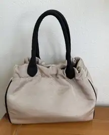 Vintage Talbots Purse Satchel/Top Handle Bag Beige And‎ Black