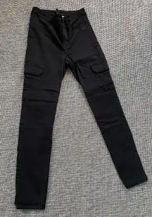 Black Cargo Pocket Jeans