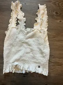 White Smocked Tank top