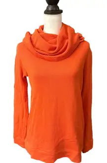 J. Crew Factory Turtle Neck Sweat Shirt Orange Small