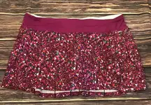 Lululemon time to shine paradise camo regal plum skirt skort size 10