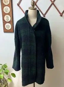 J. Crew Buffalo Plaid Blue & Green Winter Peacoat size 4