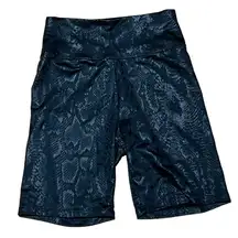 American Eagle Bike Shorts Black Python Print Size Small
