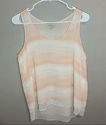 Calvin Klein Jeans pastel pink striped tank top women’s size medium