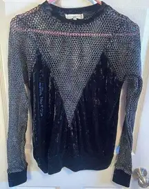 Gilded Intent crushed velvet top sz S