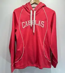 Cabela’s Coral Pink with White Piping and Embroidered Logo Hooded Sweatshirt M