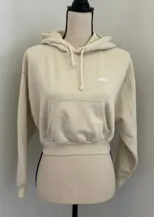 Levi's Y2K Hoodie size XS Ivory Sweatshirt Pullover 90s Athleisure Sporty‎ Logo