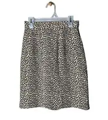 Vintage Allison Taylor Animal Print 100% Silk Skirt Size Small