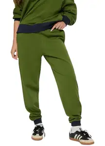 Olive Green‎ Joggers Lounge Pants Casual Comfy Sweatpants