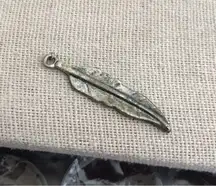 Vintage Leaf Silver Tone Pendant