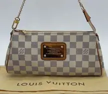 Louis Vuitton Authentic  Damier Azur Eva Pochette