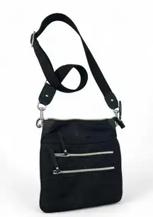 CHICO"S Crossbody Bag Purse Shoulder Sling Women's Black Nylon Travel Organizer