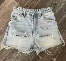 Distressed Denim Shorts