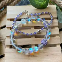 Mystic Aura Quarts & Sterling Crystal Bracelets