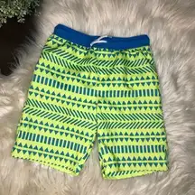 Lands’ End blue/neon green swim trunk size 8