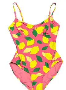 NWT  Sea Star Pink Lemon one piece swimsuit cut out back size medium