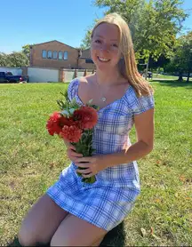 Blue And White Dress