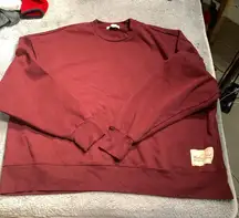 Weworewhat burgundy wellness club crew neck sweatshirt XL