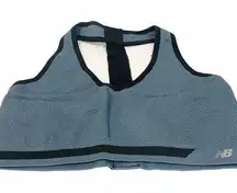 New Balance Size XL Blue Racerback Spellout Bra