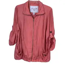 Zippered Coral Jacket Size 1X