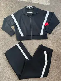 NWT Spanx AirEssentials Track Set Black Size XL