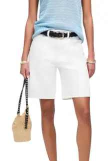 NWD Madewell The 1997 Denim Bermuda Shorts Pure White Size 30