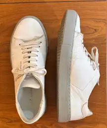 Arigato White Leather Low-Top Sneakers | Minimalist Scandinavian Style | 7.5