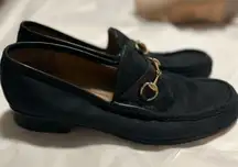 Guccisima Fabric and Leather Horsebit Loafers