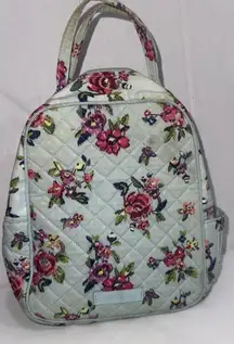 Vera Bradley Water Bouquet Preppy Quilted Signature Cotton Lunch Bunch Box Bag