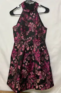 Eliza J Floral Jacquard Halter Dress Size‎ 4P