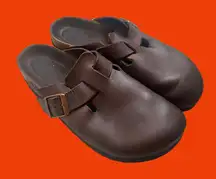 Birkenstock Boston Oiled Brown Leather Clogs 🔥
