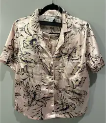 House of Harlow Satin PJ Set